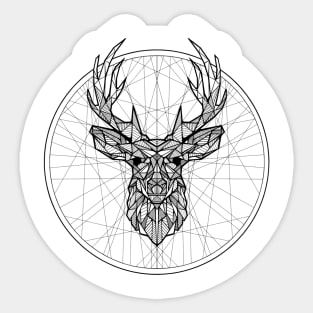 Geometric Stag Sticker